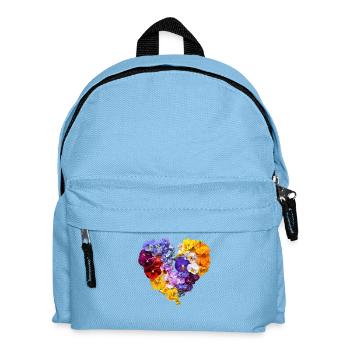 Cœur de pensées - Discours de fleur colorée - Sac à dos Enfant - bleu clair - Devant