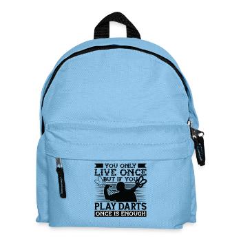 Dart Dartspieler Dartspiel Herren - Kinder Rucksack - Hellblau - Vorne