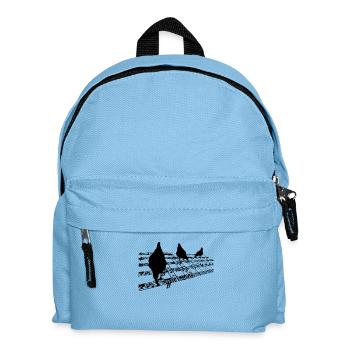 Chickens on staves Sheet music - Kids' Backpack - light blue - Front