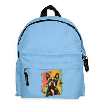 Bulldog Fighting Dog - Kids' Backpack - light blue - Front