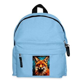 Fox Portrait - Kids' Backpack - light blue - Front