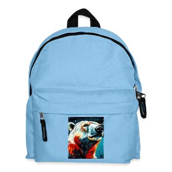 Portrait d’ours polaire Ours polaire - Sac à dos Enfant - bleu clair - Devant