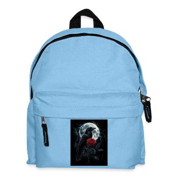 Raven Rose Moon Gloomy Gothic Black Crow - Kids' Backpack - light blue - Front