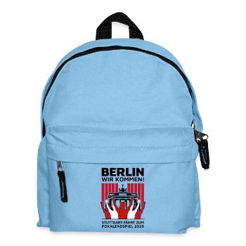 Stuttgart Berlin Finale – Berlin wir kommen! - Kinder Rucksack - Hellblau - Vorne