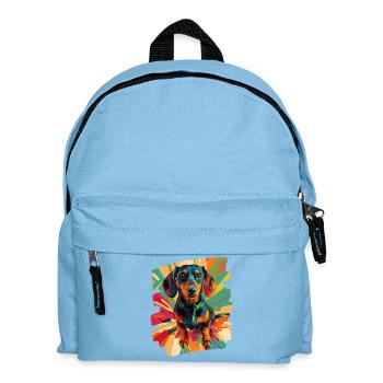 Dachshund - Kids' Backpack - light blue - Front