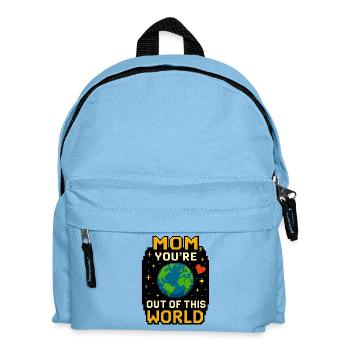 Mom, You're Out of This World – Pixel Space - Kinder Rucksack - Hellblau - Vorne