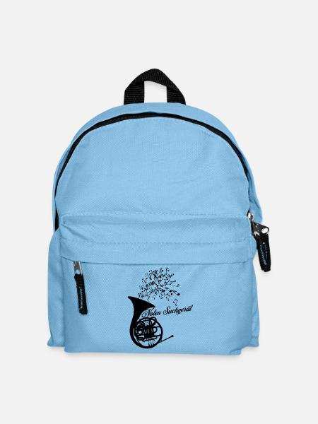 Waldhorn - Das Noten Suchgerät für Musiker - Kinder Rucksack - Hellblau