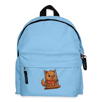 Süße Capybara Wasserschwein Cartoon Schaukel - Kinder Rucksack - Hellblau - Vorne