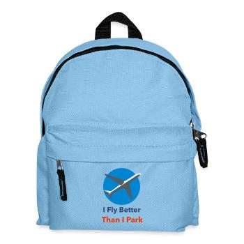design de t-shirt Je vole mieux que je ne me gare - Sac à dos Enfant - bleu clair - Devant