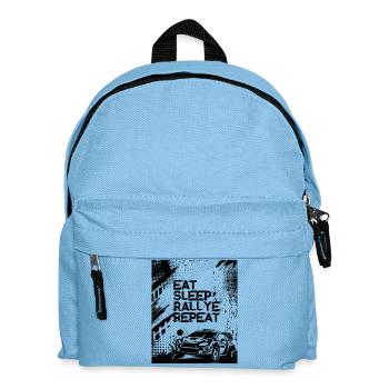 EAT SLEEP RALLYE REPEAT - Kinder Rucksack - Hellblau - Vorne