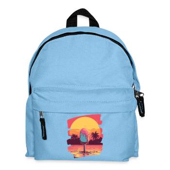 Glace et boule de glace coucher de soleil d’été - Sac à dos Enfant - bleu clair - Devant