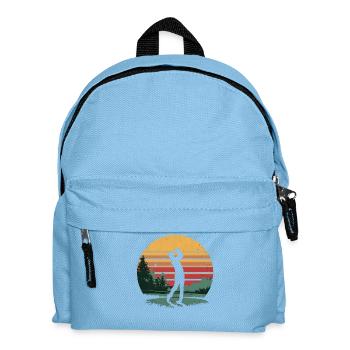 Retro Golfer Golf Swing Gifts for Golfer Players - Kinder Rucksack - Hellblau - Vorne