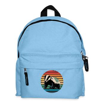 Rétro Vintage Honey Badger Cadeaux d’amoureux des animaux - Sac à dos Enfant - bleu clair - Devant
