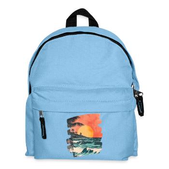 Beach Palm Trees Sunset Summer - Kids' Backpack - light blue - Front