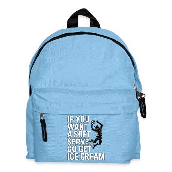 Soft-serve? Then off to the – volleyball - Kids' Backpack - light blue - Front