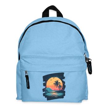 Beach Palm Trees Sunset Summer - Kids' Backpack - light blue - Front