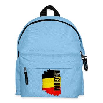 Vertical Belgium flag, Belgian pride - Kids' Backpack - light blue - Front