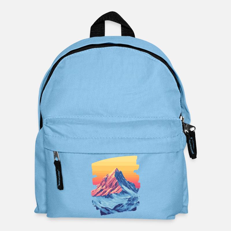 Berge Klettern Kletterer Wandern - Kinder Rucksack - Hellblau