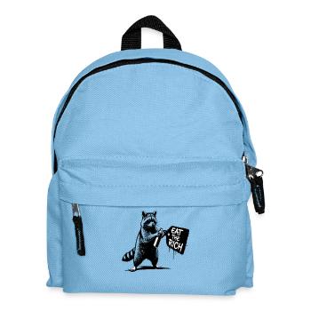 Raccoon Sprayer - EAT THE RICH - Kids' Backpack - light blue - Front