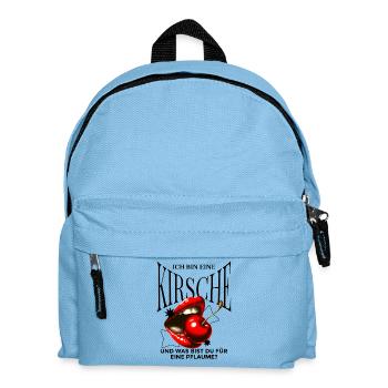 Kirsche Geschenk Pflaume Spruch Lustig Frauen - Kinder Rucksack - Hellblau - Vorne