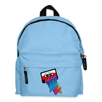 Cassette des années 90 avec fin d’encre colorée - Sac à dos Enfant - bleu clair - Devant