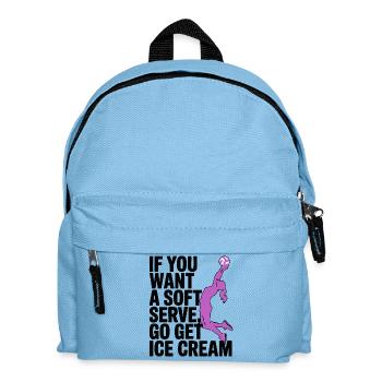Soft-serve? Then off to the – volleyball - Kids' Backpack - light blue - Front