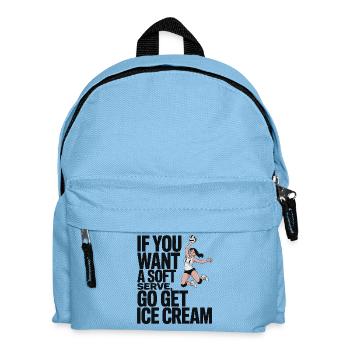Soft-serve? Then off to the – volleyball - Kids' Backpack - light blue - Front