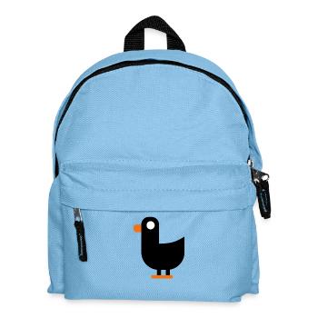 Duck Short Word - Minimalist Duck, Earth - Kids' Backpack - light blue - Front