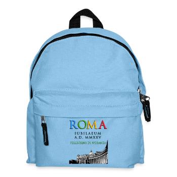 Rom 2025 Jubiläum Pilger der Hoffnung, Klassiker - Kinder Rucksack - Hellblau - Vorne