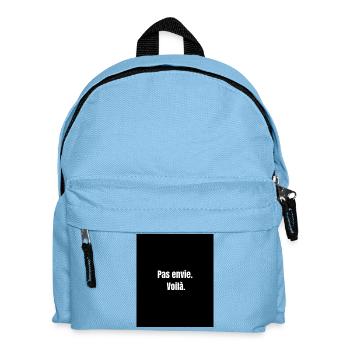 Pas envie – Citation minimaliste française - Sac à dos Enfant - bleu clair - Devant