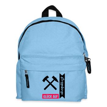 Erzgebirge Bergmann Gruss - Kinder Rucksack - Hellblau - Vorne