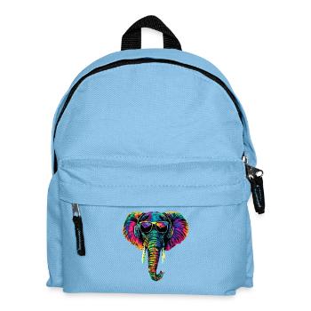 Trompe d’éléphant Afrique Safari Wilderness Éléphant - Sac à dos Enfant - bleu clair - Devant