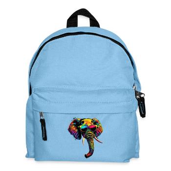 Trompe d’éléphant Afrique Safari Wilderness Éléphant - Sac à dos Enfant - bleu clair - Devant