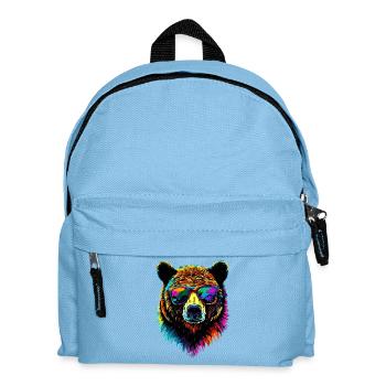 Brown Bear, Grizzly Bear, Bear Brothers, Forest, Wild Bears - Kids' Backpack - light blue - Front