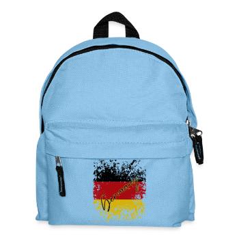 Grunge-deutsche Flagge, ich liebe Deutschland - Kinder Rucksack - Hellblau - Vorne
