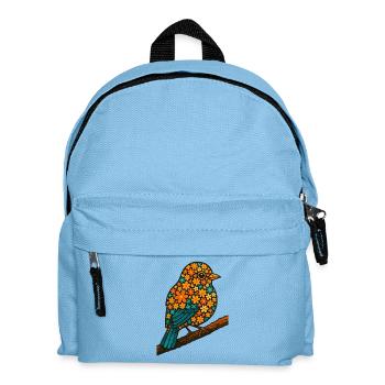 Floral Bird Illustration, Love Birds and Nature - Kids' Backpack - light blue - Front