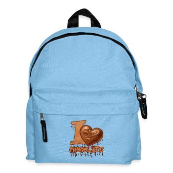 Schokoladenherz mit Melanin-Effekt - Kinder Rucksack - Hellblau - Vorne