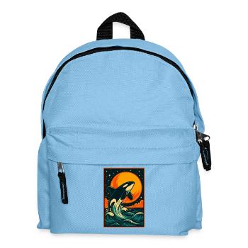 Sunset Orca, Love Ocean Animals  - Kids' Backpack - light blue - Front