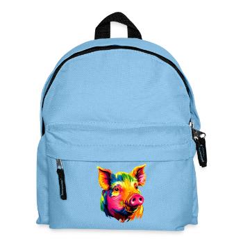 Pig Domestic Pig Sow Pigs Love Piggy - Kids' Backpack - light blue - Front