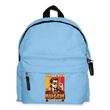 Mallorca Party HAB AUCH AUGEN DU ARSCH Lustig - Kinder Rucksack - Hellblau - Vorne