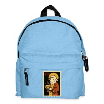 Gentle sheep with halo - Kids' Backpack - light blue - Front
