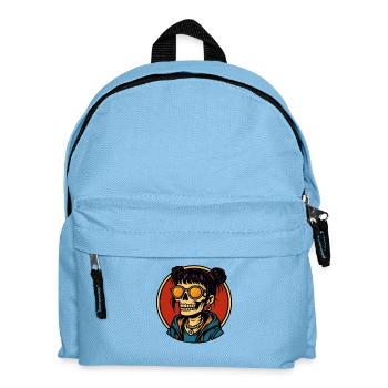 Skull Lady in Street Style Skeleton Look - Kids' Backpack - light blue - Front