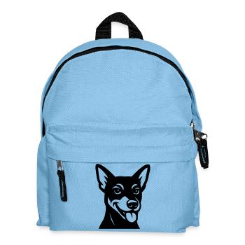 Chien cool en noir et blanc - Sac à dos Enfant - bleu clair - Devant