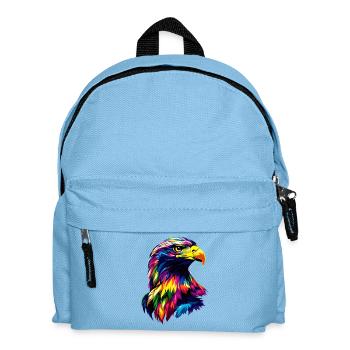 Aigle Pygargue à tête blanche Aigle royal Pygargue à queue blanche - Sac à dos Enfant - bleu clair - Devant