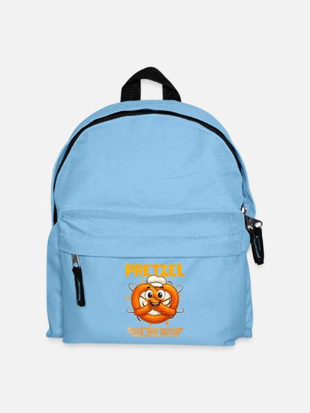 Bretzel Pretzel Bäcker mit Lächeln - Kinder Rucksack - Hellblau