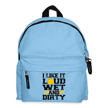 J'aime les hommes qui disent des choses fortes et sales sur les chantiers de construction - Sac à dos Enfant - bleu clair - Devant