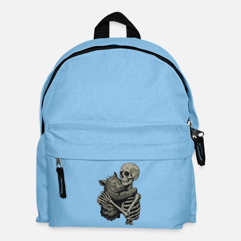 Wombat Squelette Amour - Sac à dos Enfant - bleu clair