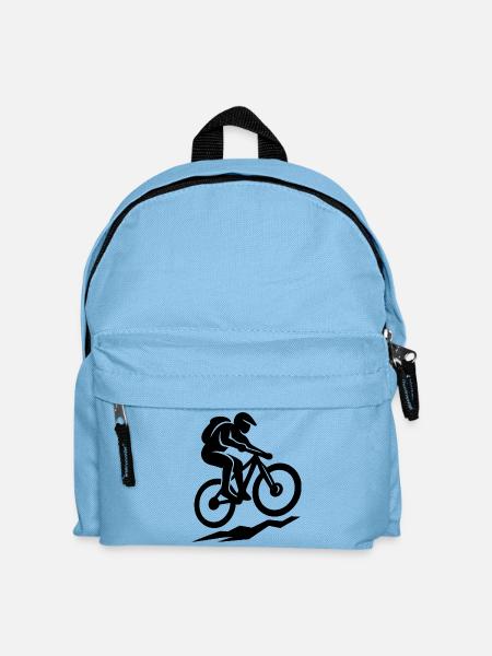 Abenteuerlicher Mountainbike-Rider - Kinder Rucksack - Hellblau