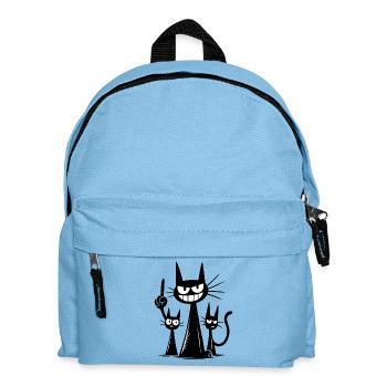 Dark Mischief Shadow Cat Gang - Kids' Backpack - light blue - Front