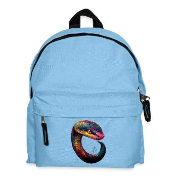 serpent, python, cobra, serpent à sonnettes, serpents - Sac à dos Enfant - bleu clair - Devant
